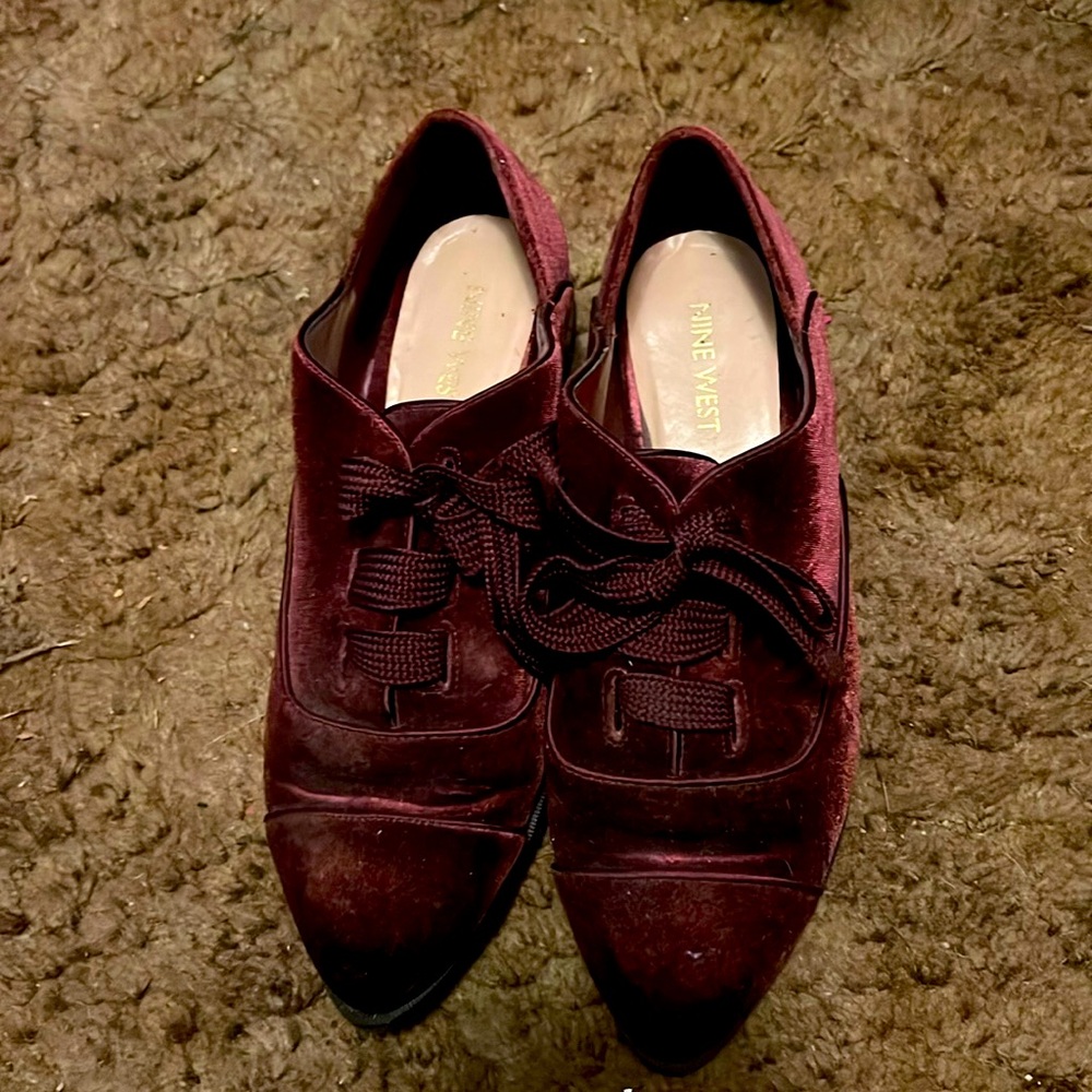 Nine West Crushed Velvet Loafers